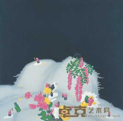 俸正泉 2005年作 问天 110×110cm